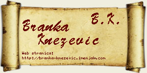 Branka Knežević vizit kartica
